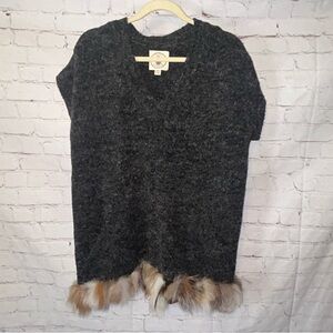 Muche & Muchette angora fox fur sweater OSFM